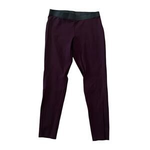 Ellen Tracy Women’s Leggings Small Burgundy Stretch Waistband Sleek Classic Fit